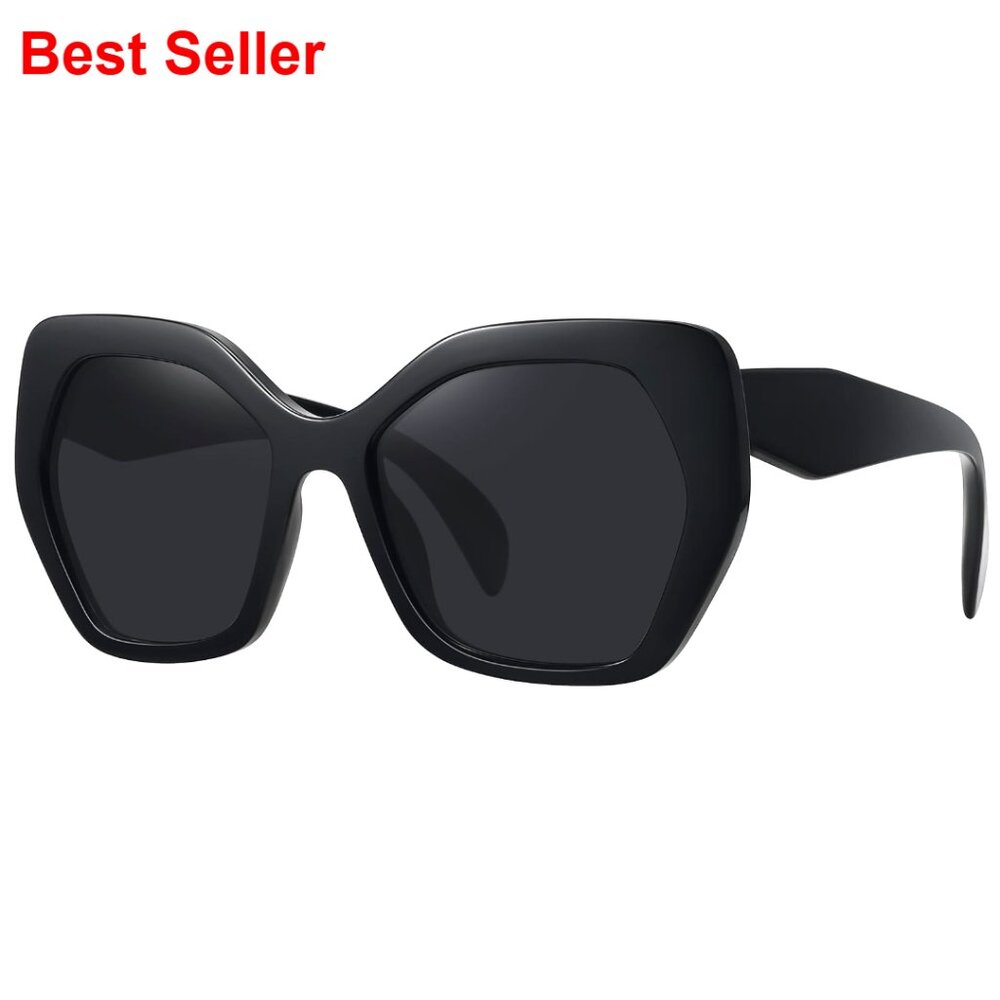 Oversized Polarized Sunglasses Uv400 Protection Butterfly Shape